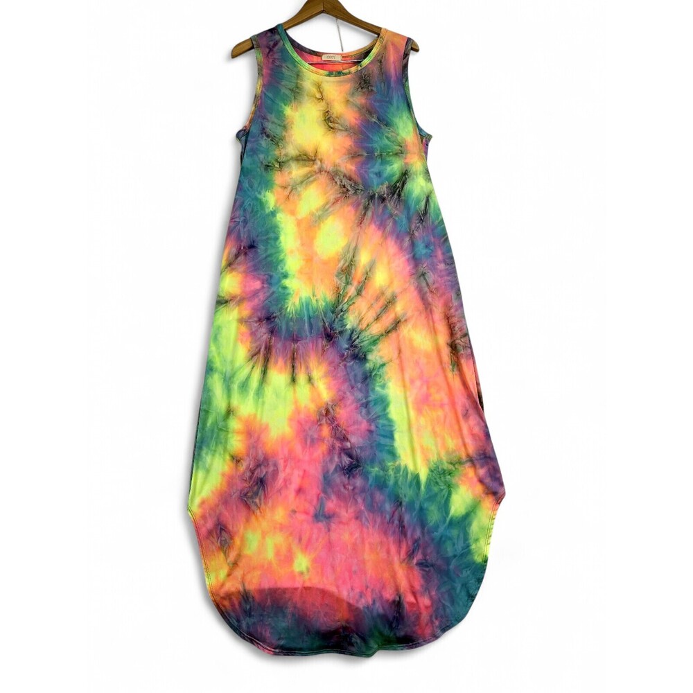 Oddi Plus 1X Tie-Dye Sleeveless Maxi Dress